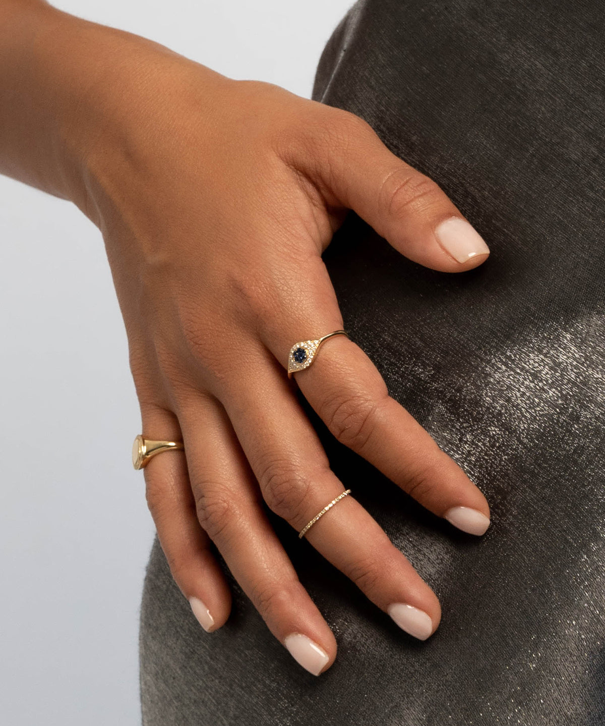 Diamond Evil Eye Ring Zoe Lev Jewelry