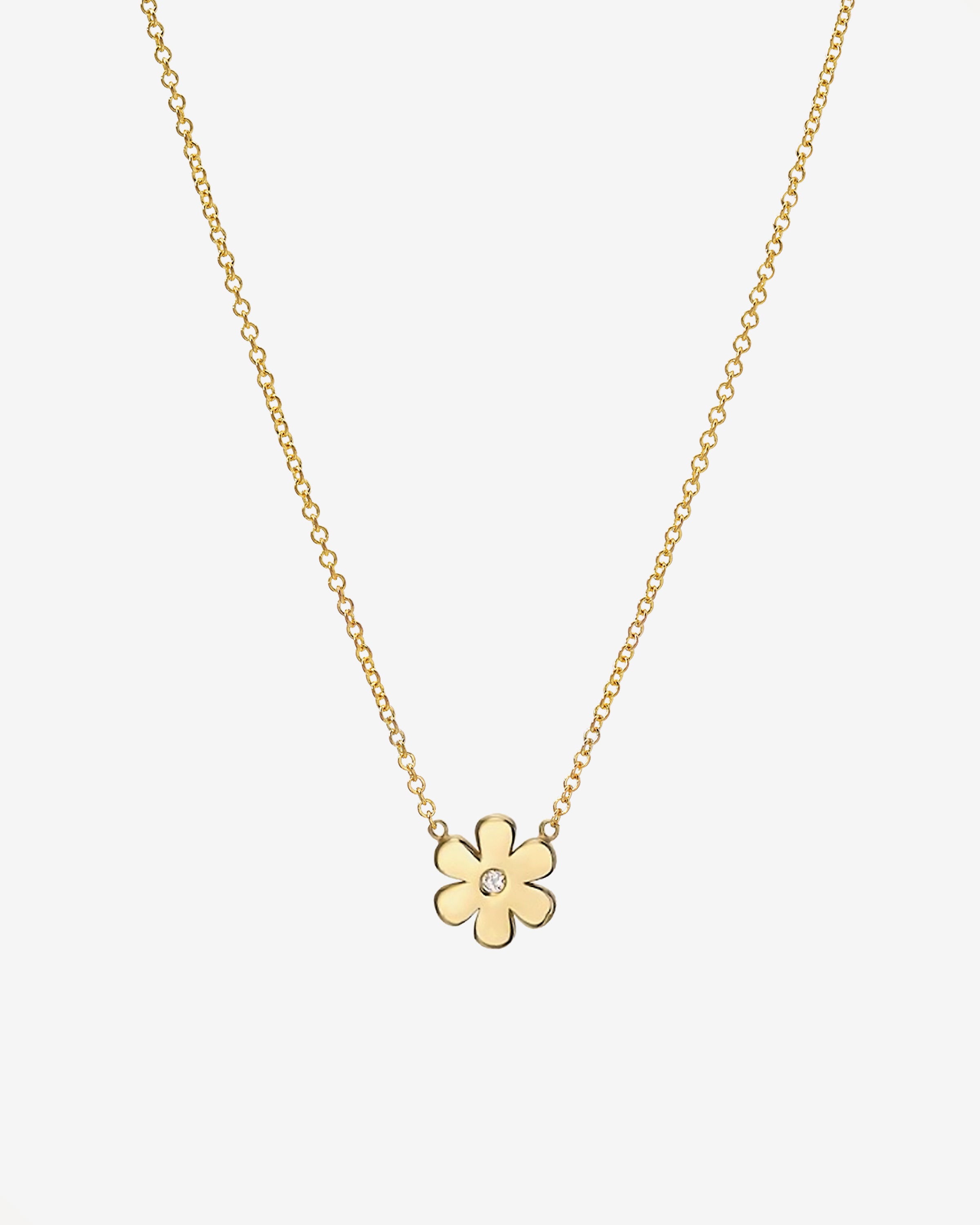 Diamond Flower Necklace Zoe Lev Jewelry