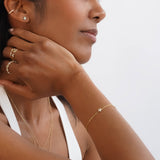 Diamond Set Flower Bracelet SAMPLE SALE Zoe Lev Jewelry