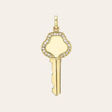 Diamond Framed Key Pendant Personalized Zoe Lev Jewelry