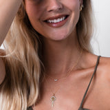 Diamond Framed Key Pendant Personalized Zoe Lev Jewelry