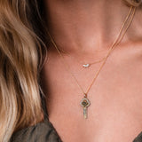 Diamond Framed Key Necklace Personalized Zoe Lev Jewelry