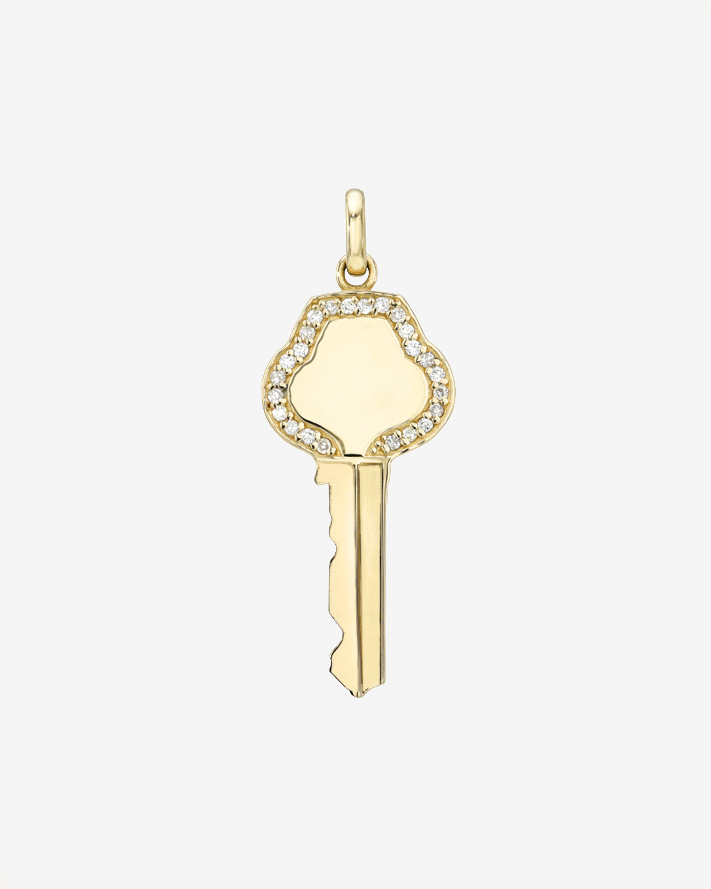 Diamond Framed Key Pendant Personalized Zoe Lev Jewelry