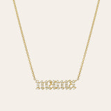 Diamond Gothic Lowercase 'mama' Necklace