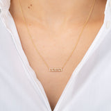 Diamond Gothic Lowercase 'mama' Necklace