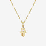 Diamond Hamsa Necklace Zoe Lev Jewelry