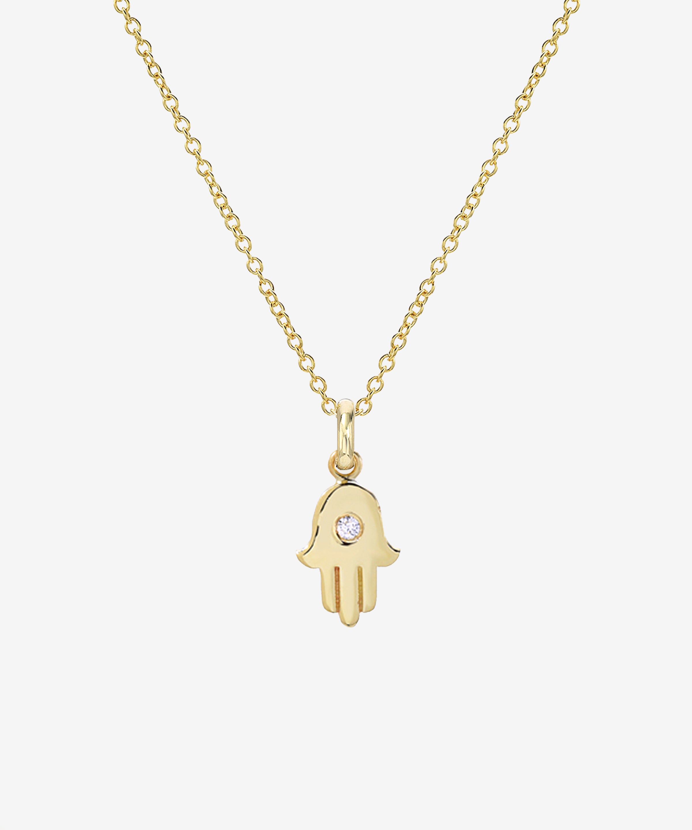 Diamond Hamsa Necklace Zoe Lev Jewelry