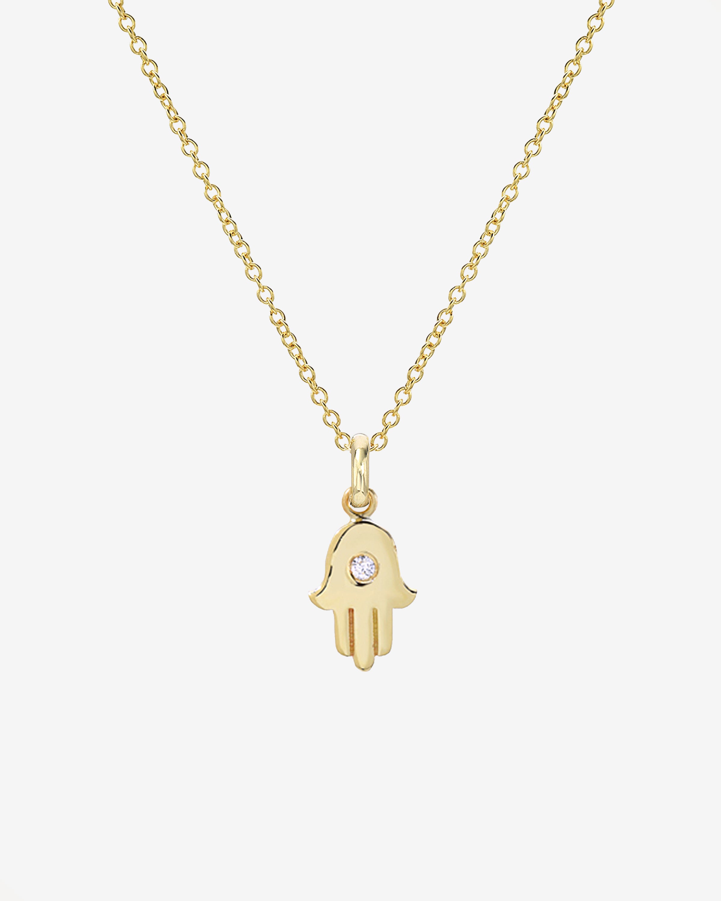 Diamond Hamsa Necklace Zoe Lev Jewelry