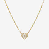 Diamond Heart Necklace Zoe Lev Jewelry