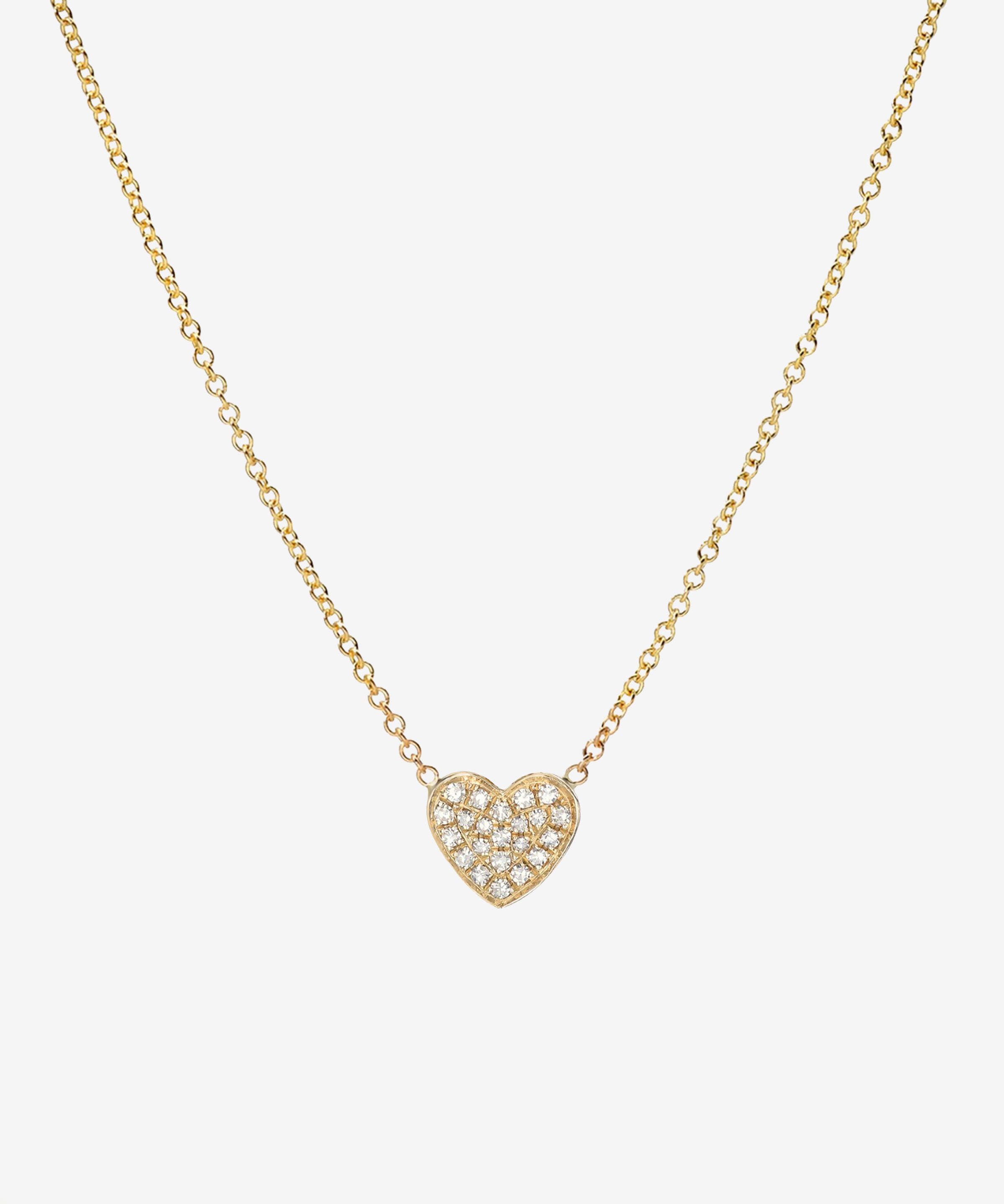 Diamond Heart Necklace Zoe Lev Jewelry