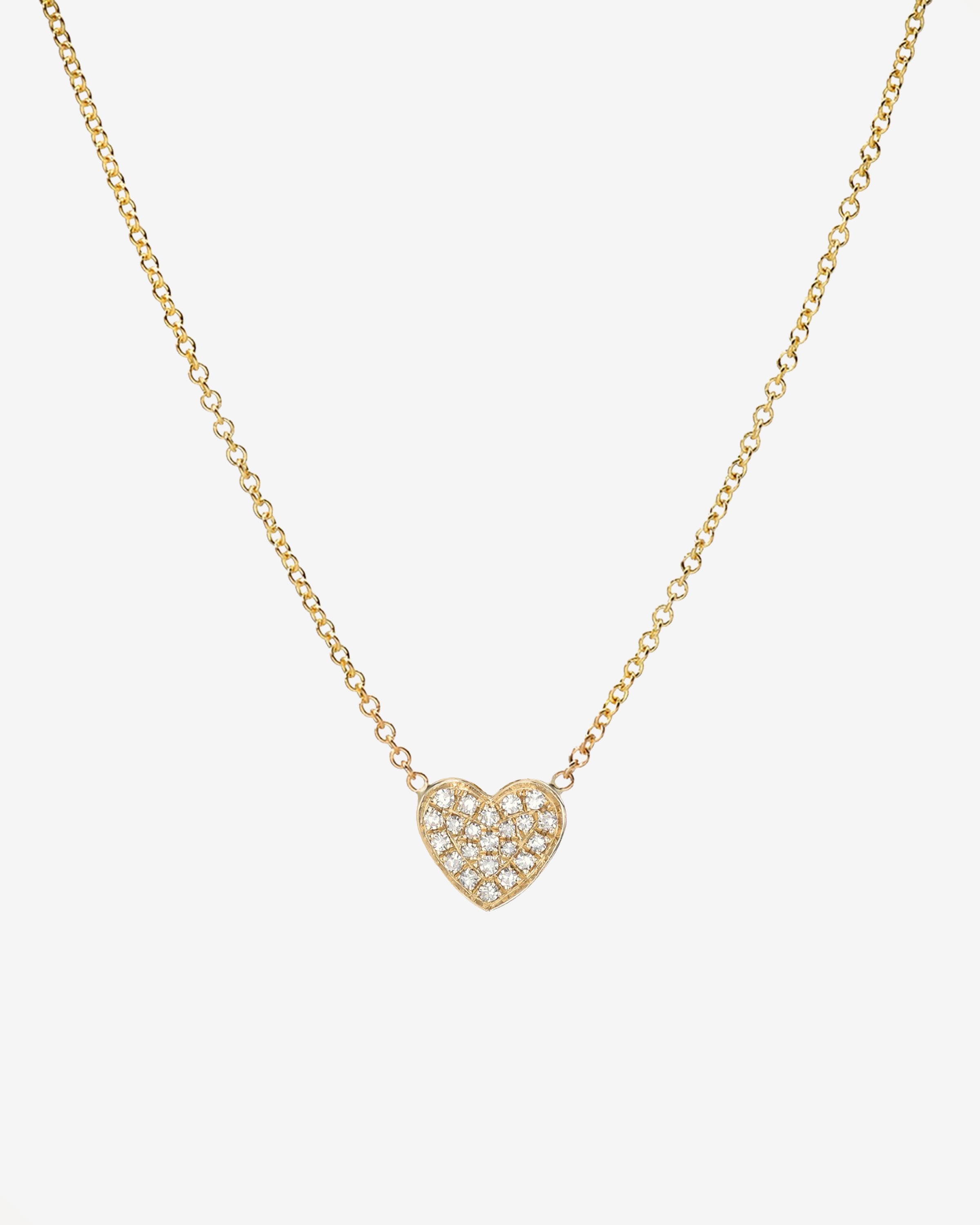 Diamond Heart Necklace Zoe Lev Jewelry