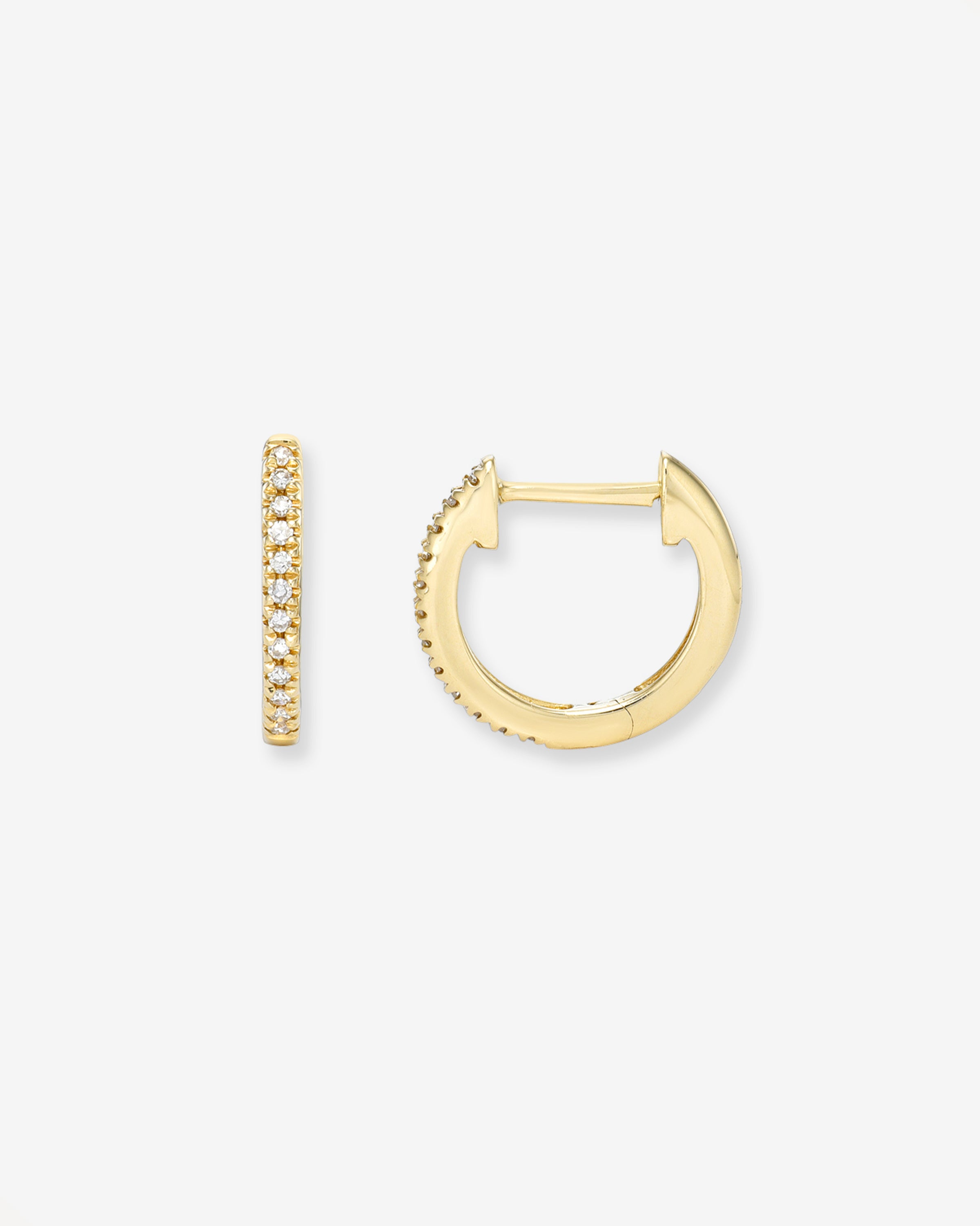 Diamond Huggie Earrings Hoops & Huggies Zoe Lev Jewelry