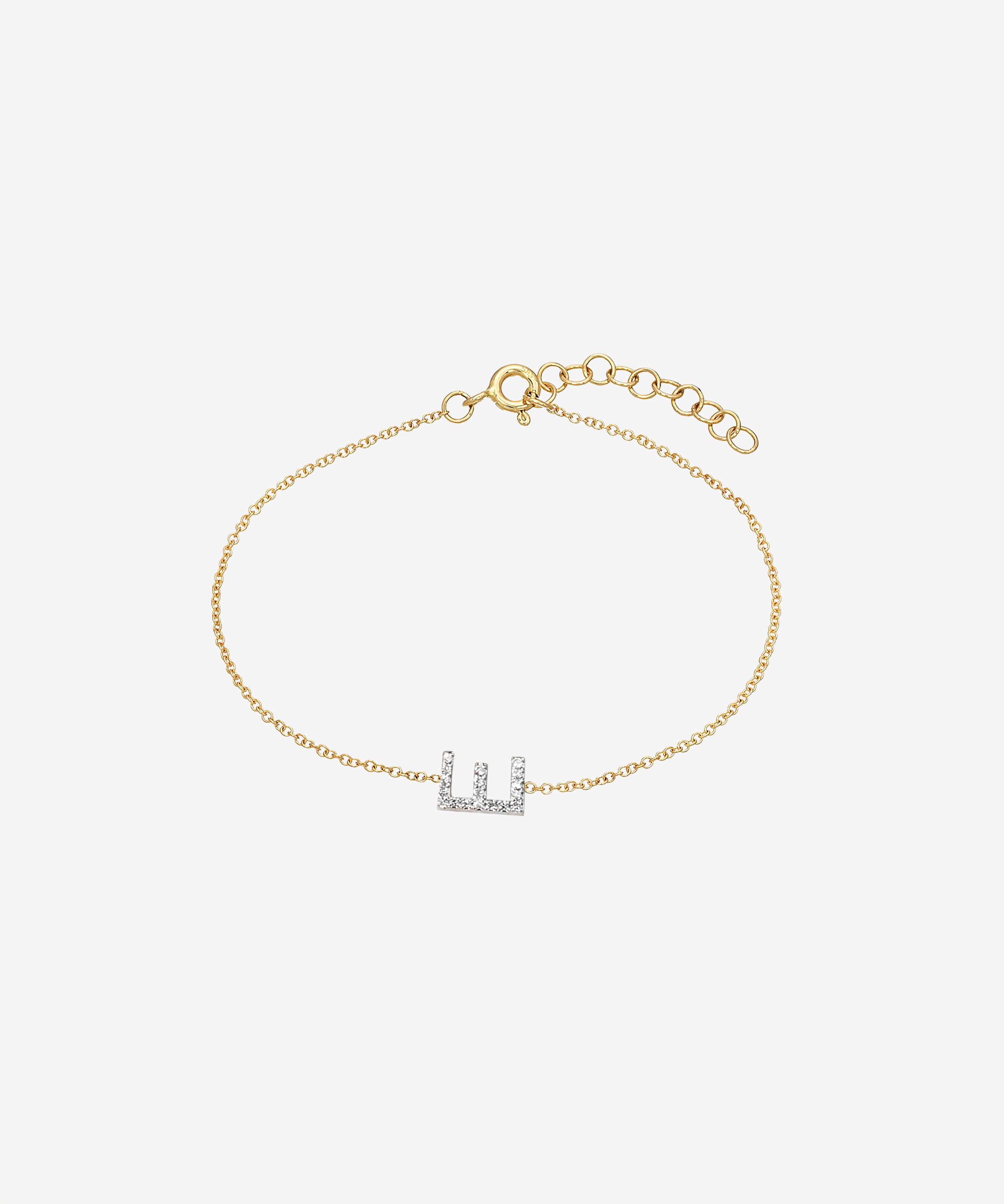 Diamond Initial Bracelet Personalized Zoe Lev Jewelry