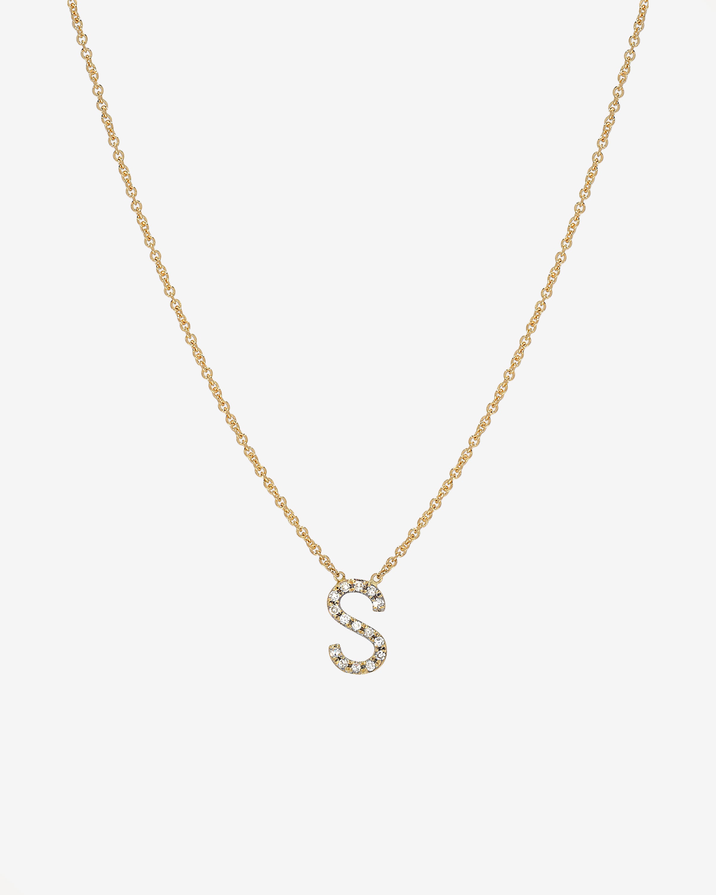 Diamond Initial Necklace Personalized Zoe Lev Jewelry