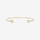 Diamond Initials Cuff Bracelet Personalized Zoe Lev Jewelry