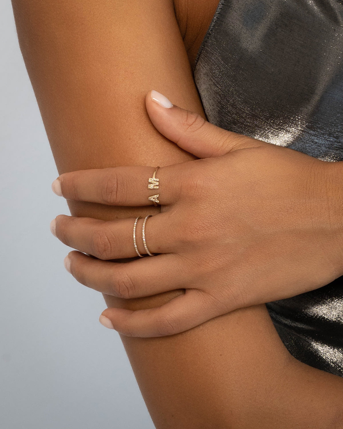 Double Diamond Eternity Ring Zoe Lev Jewelry