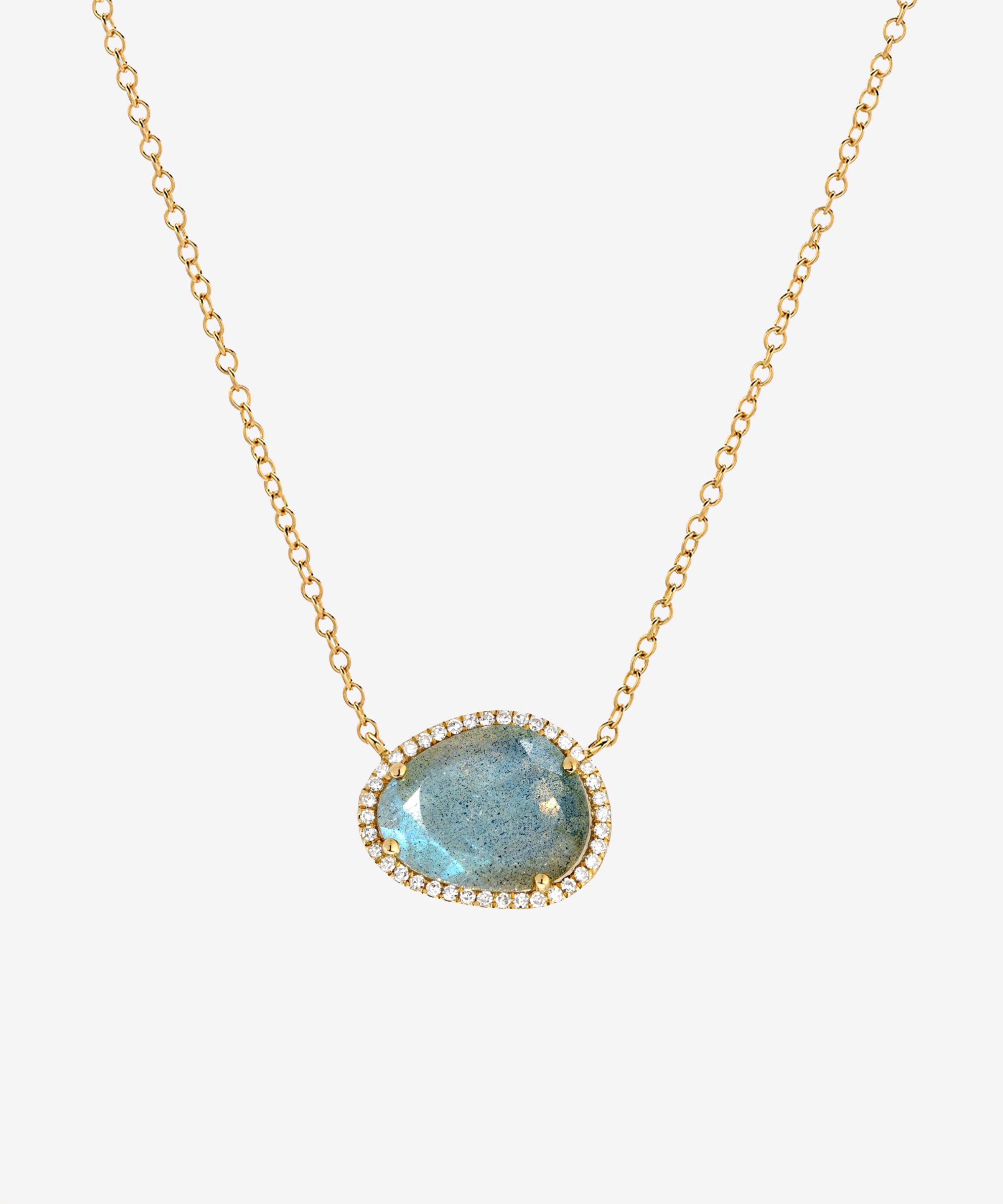 Diamond Labradorite Necklace Zoe Lev Jewelry