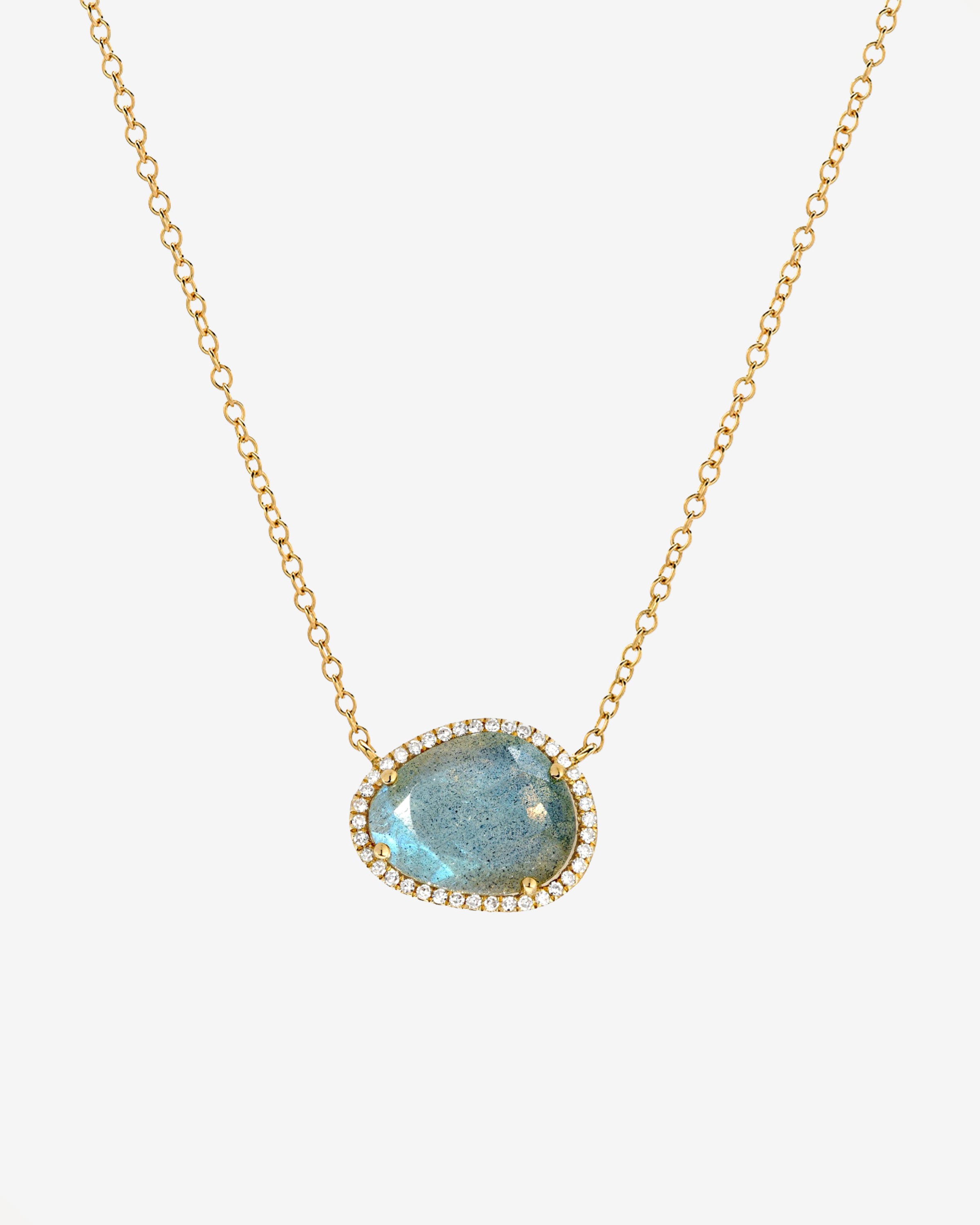 Diamond Labradorite Necklace Zoe Lev Jewelry