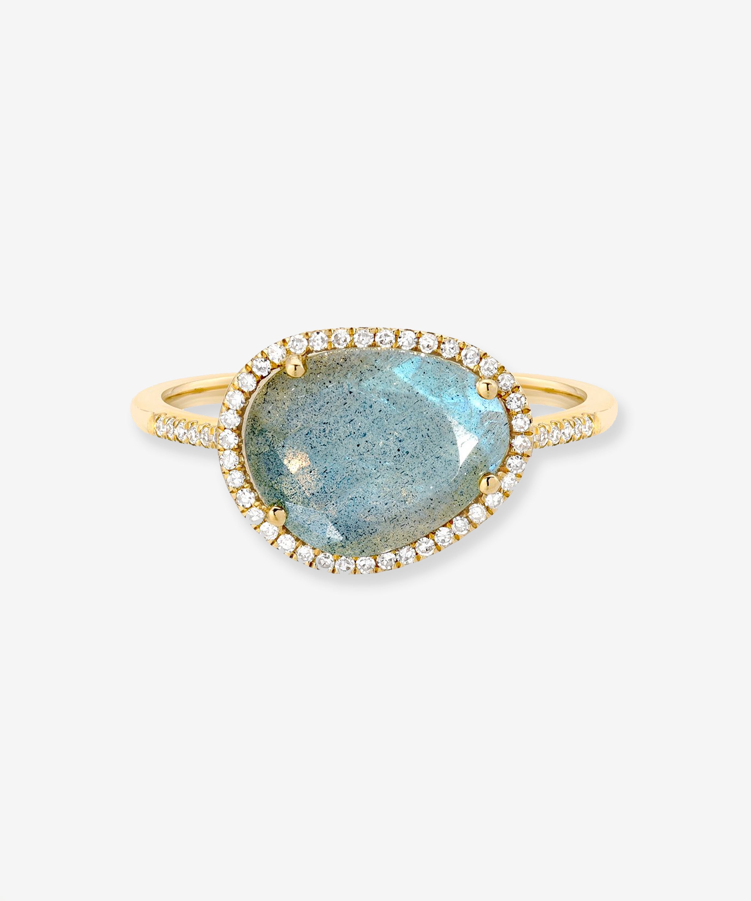 Diamond Labradorite Ring Zoe Lev Jewelry