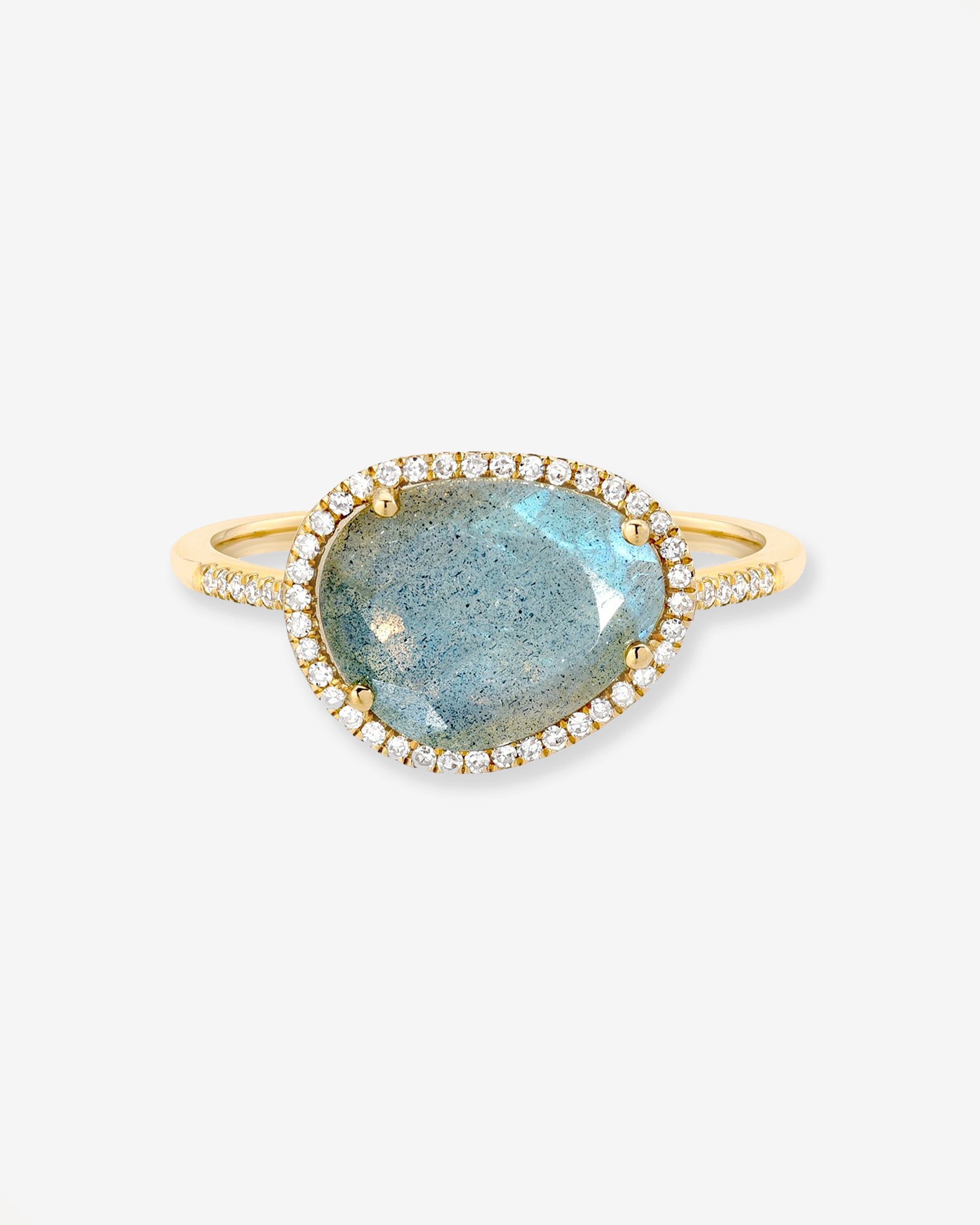 Diamond Labradorite Ring Zoe Lev Jewelry