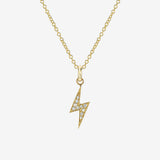 Diamond Lightning Bolt Necklace Zoe Lev Jewelry