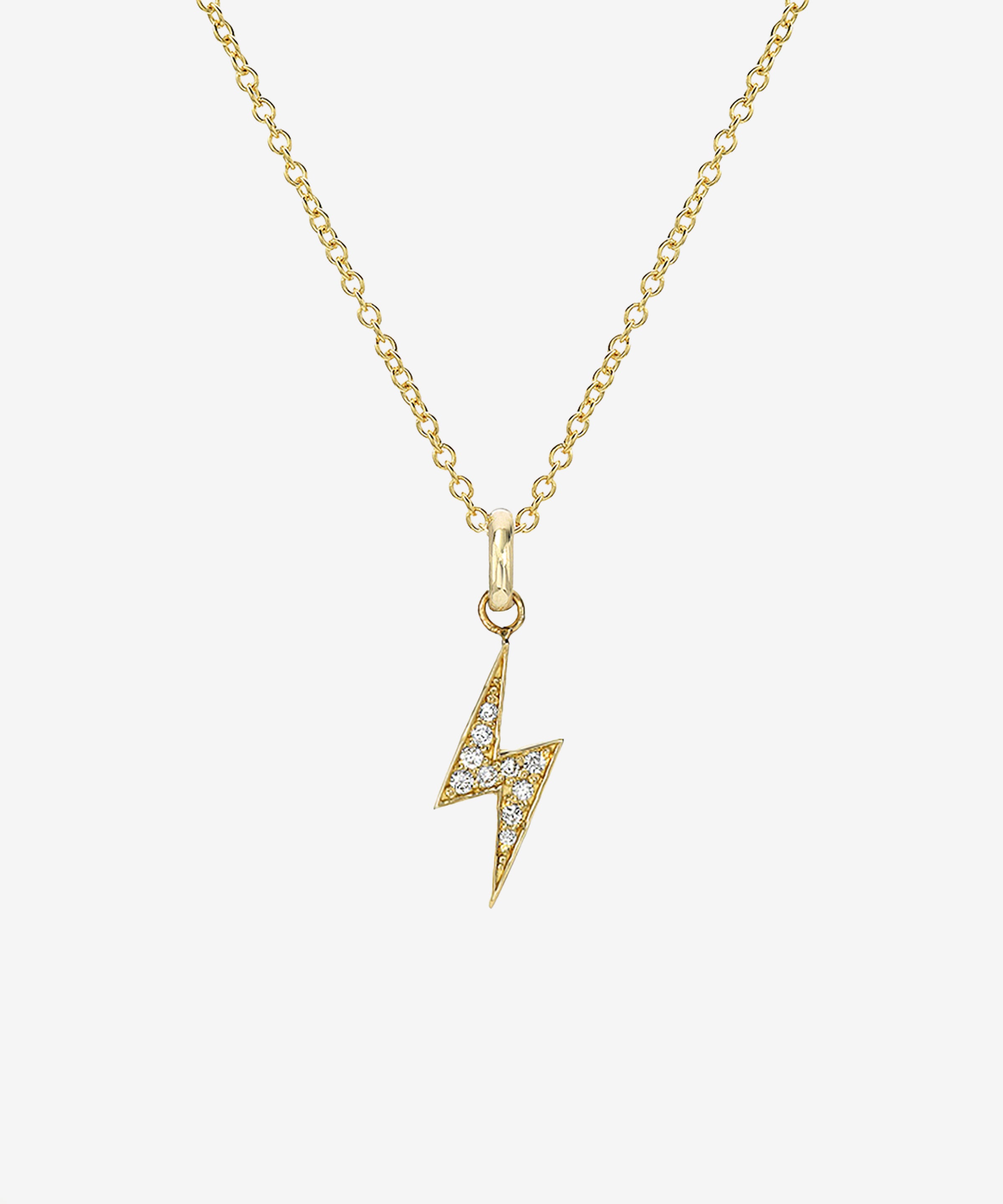 Diamond Lightning Bolt Necklace Zoe Lev Jewelry
