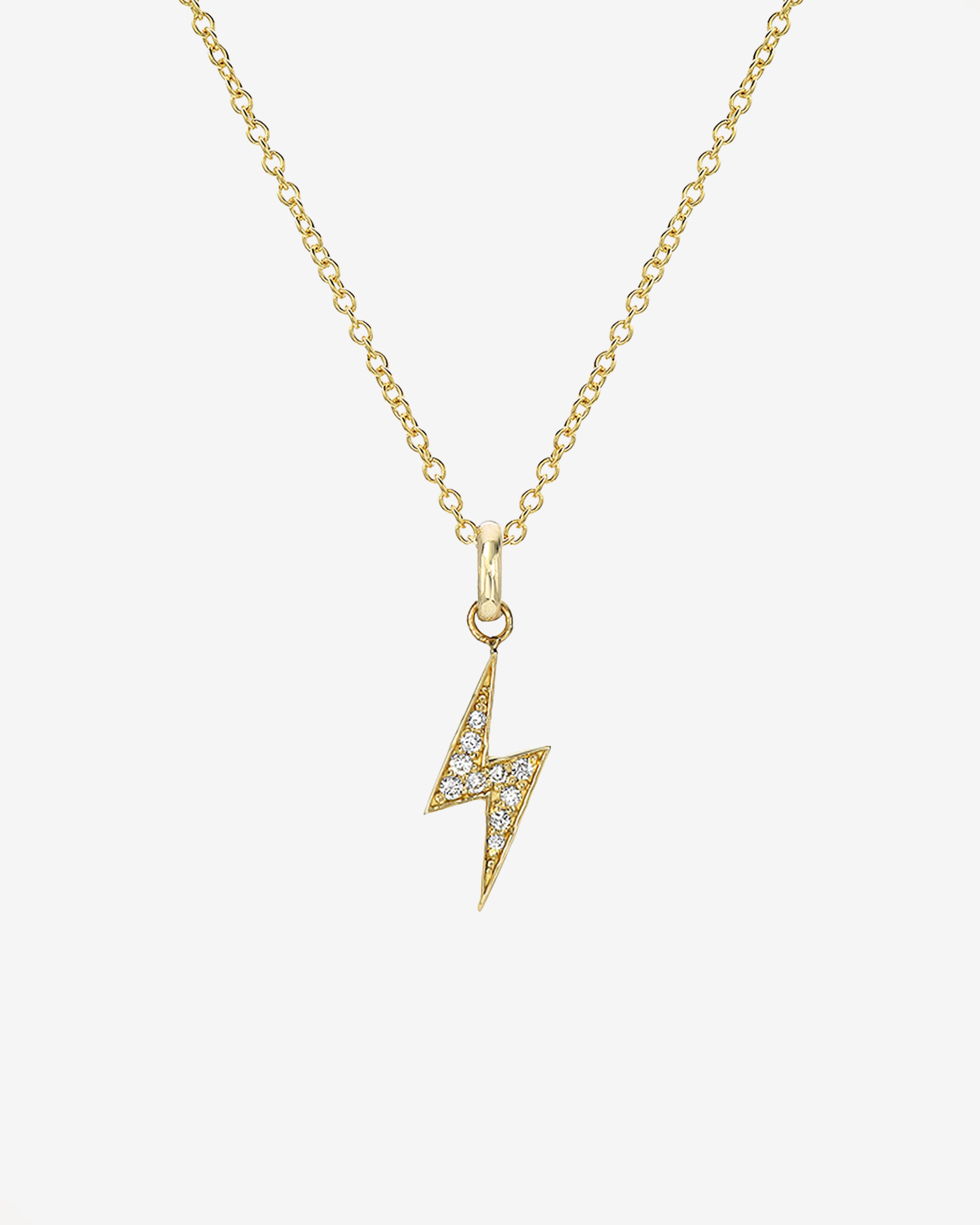 Diamond Lightning Bolt Necklace Zoe Lev Jewelry