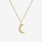 Diamond Moon Necklace