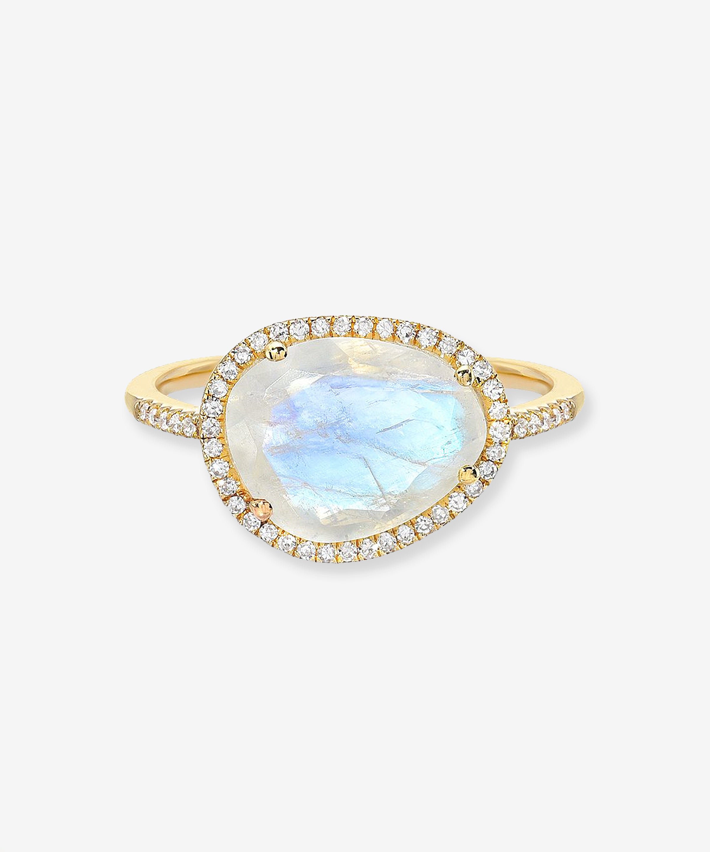 Diamond Moonstone Ring Zoe Lev Jewelry