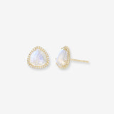 Diamond Moonstone Stud Earrings Zoe Lev Jewelry