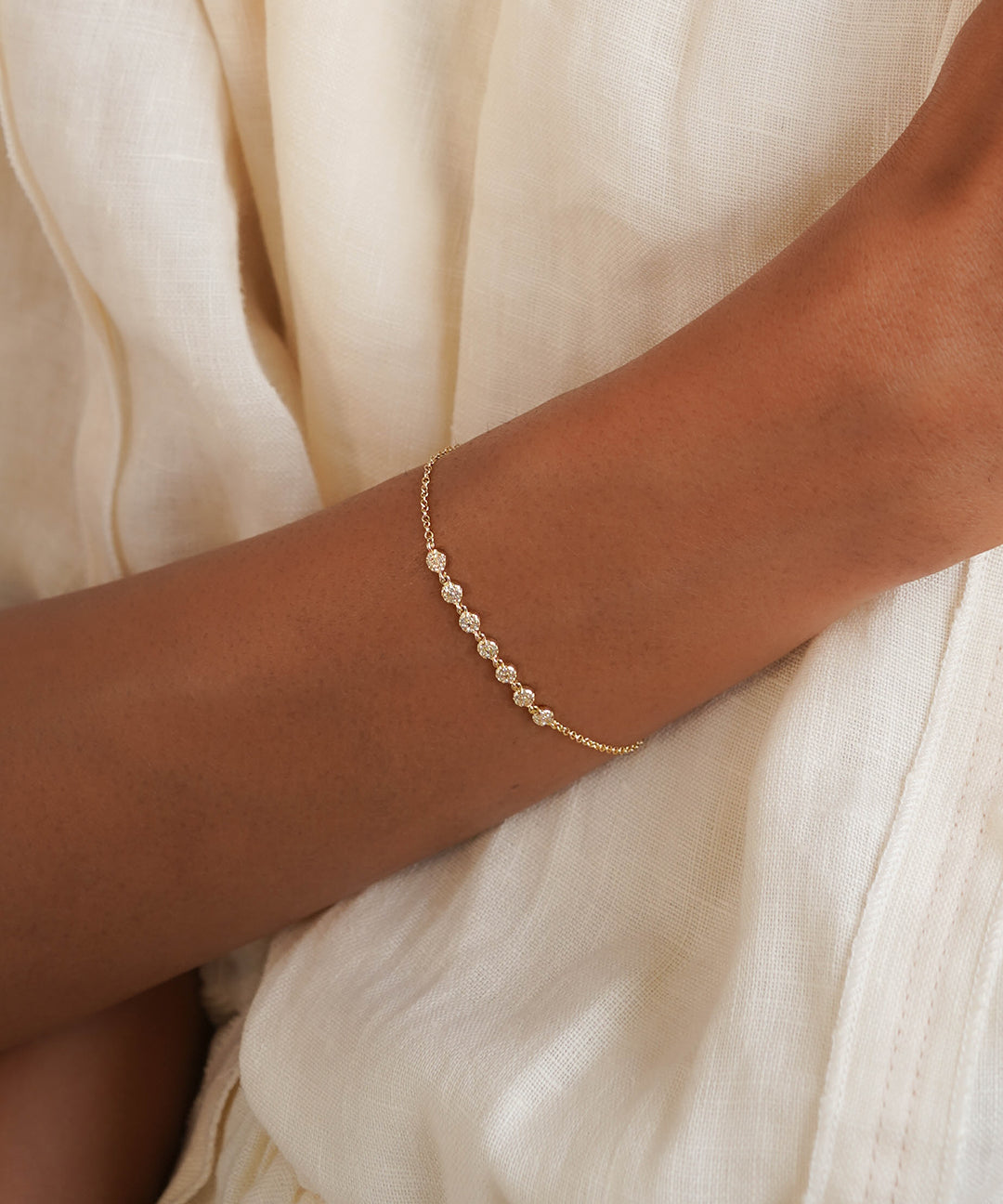 Diamond Multi Discs Bracelet SAMPLE SALE Zoe Lev Jewelry