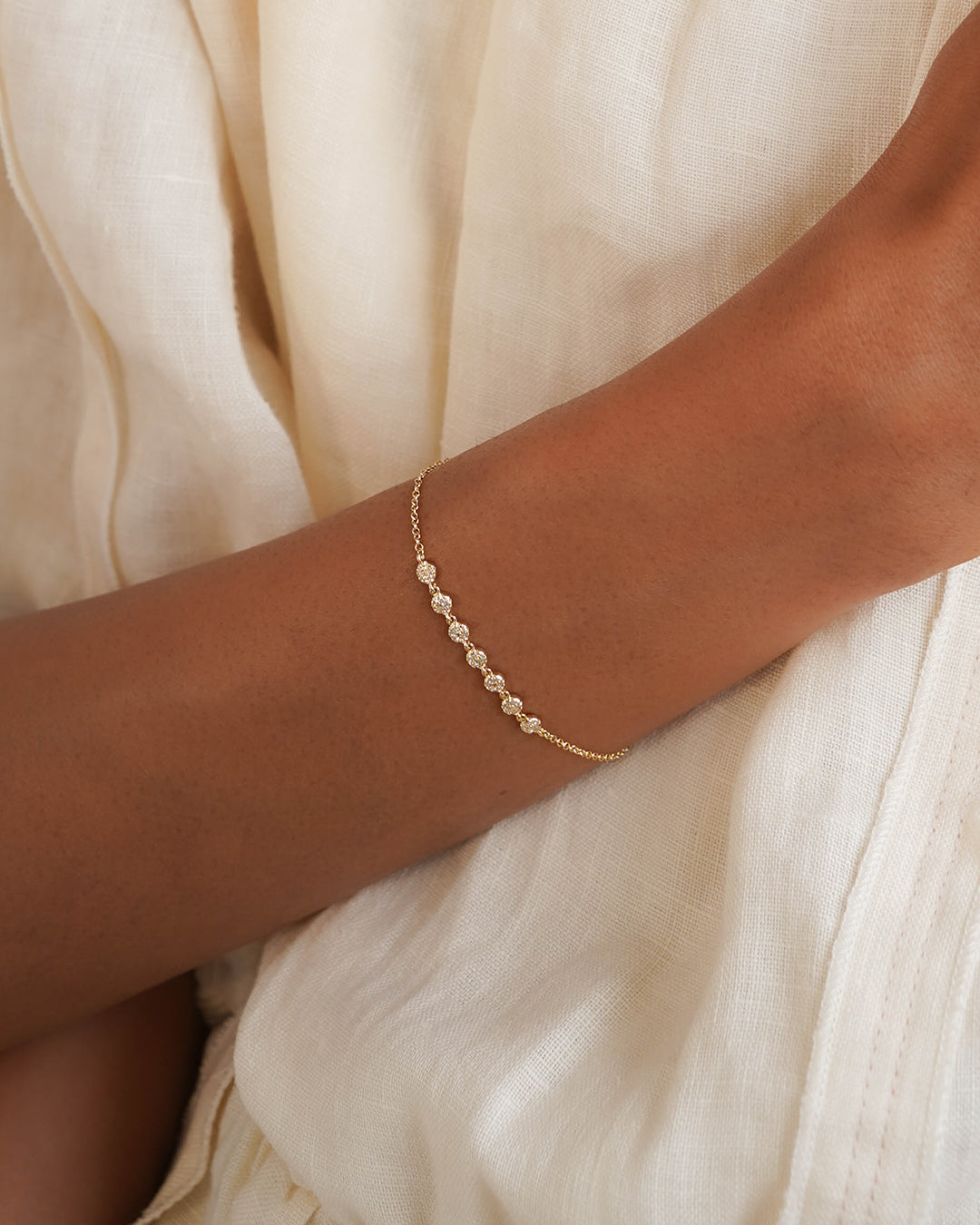 Diamond Multi Discs Bracelet SAMPLE SALE Zoe Lev Jewelry