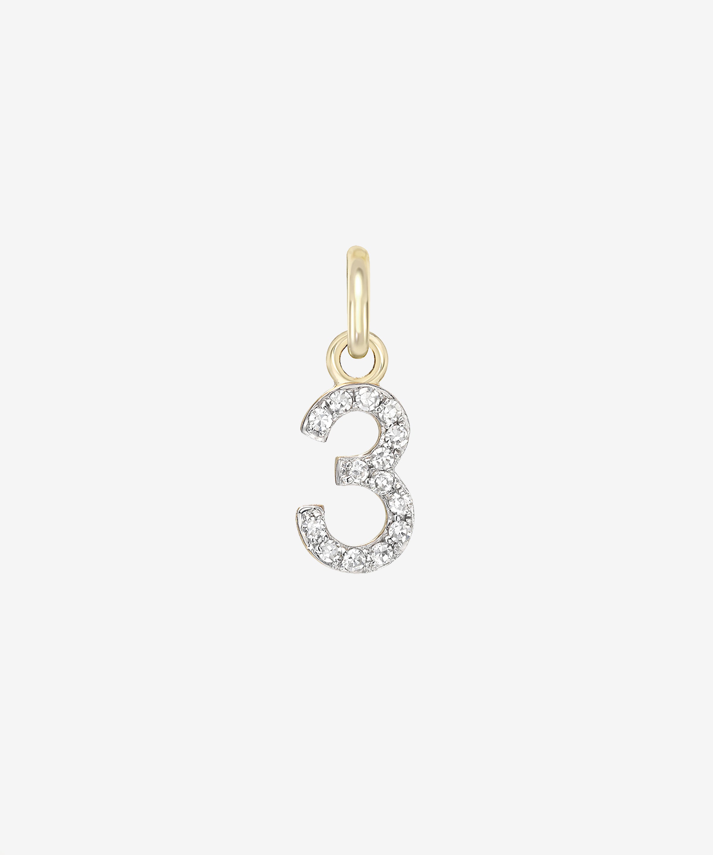 Diamond Number Pendant Personalized Zoe Lev Jewelry