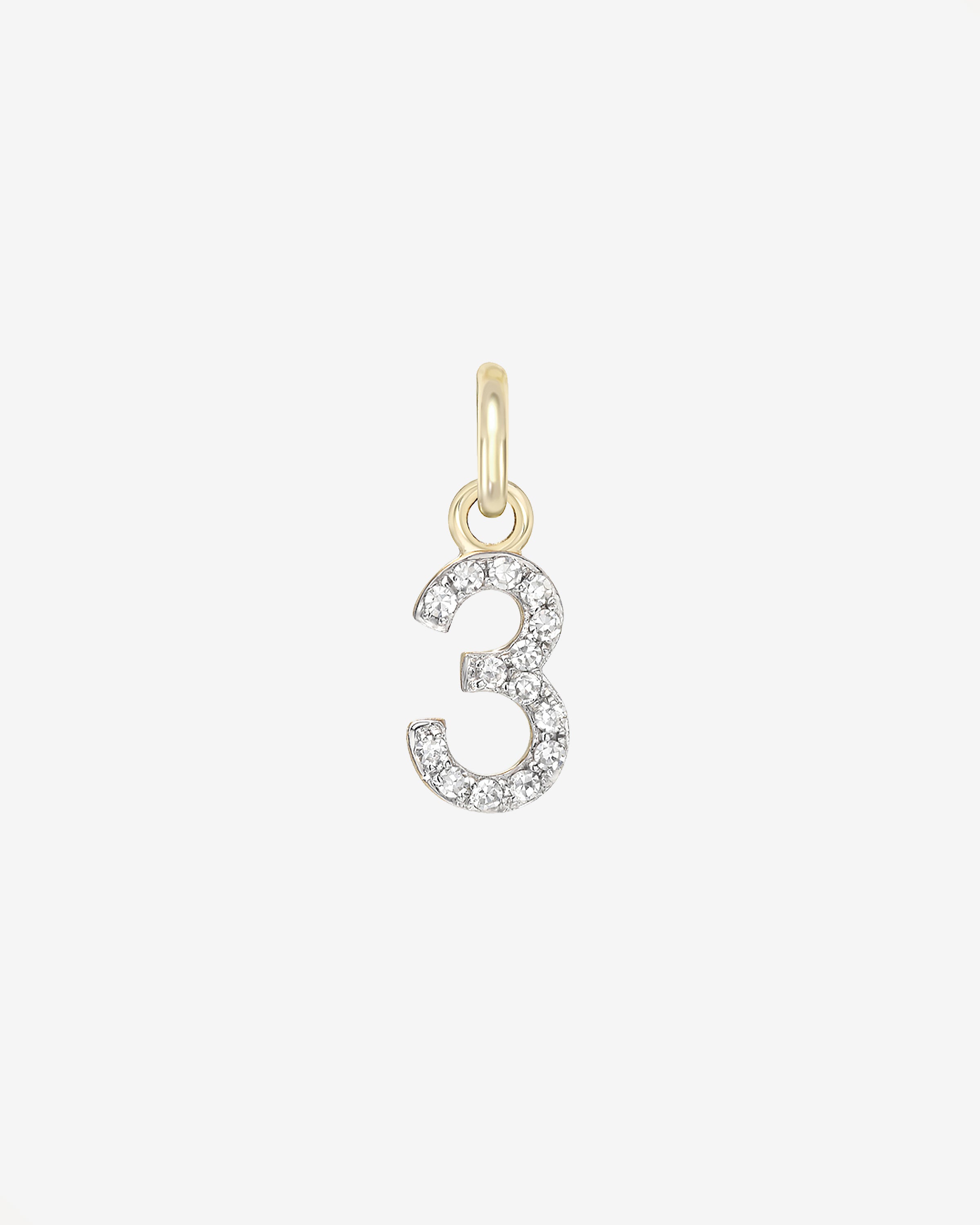 Diamond Number Pendant Personalized Zoe Lev Jewelry