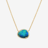 Diamond Opal Necklace Zoe Lev Jewelry