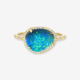Diamond Opal Ring Zoe Lev Jewelry