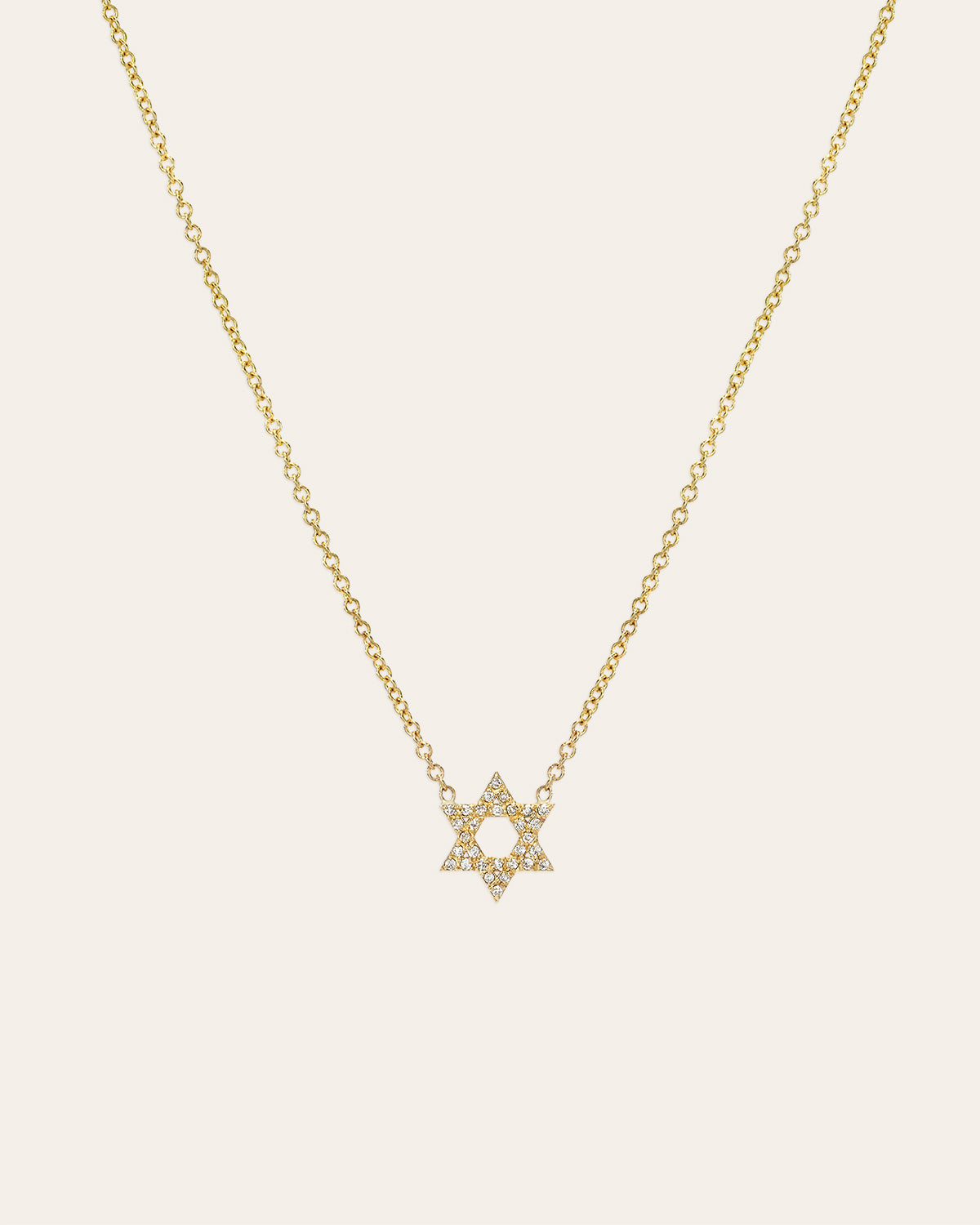 Diamond Open Star of David Necklace Zoe Lev Jewelry