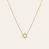 Diamond Open Star of David Necklace Zoe Lev Jewelry