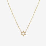 Diamond Open Star of David Necklace Zoe Lev Jewelry