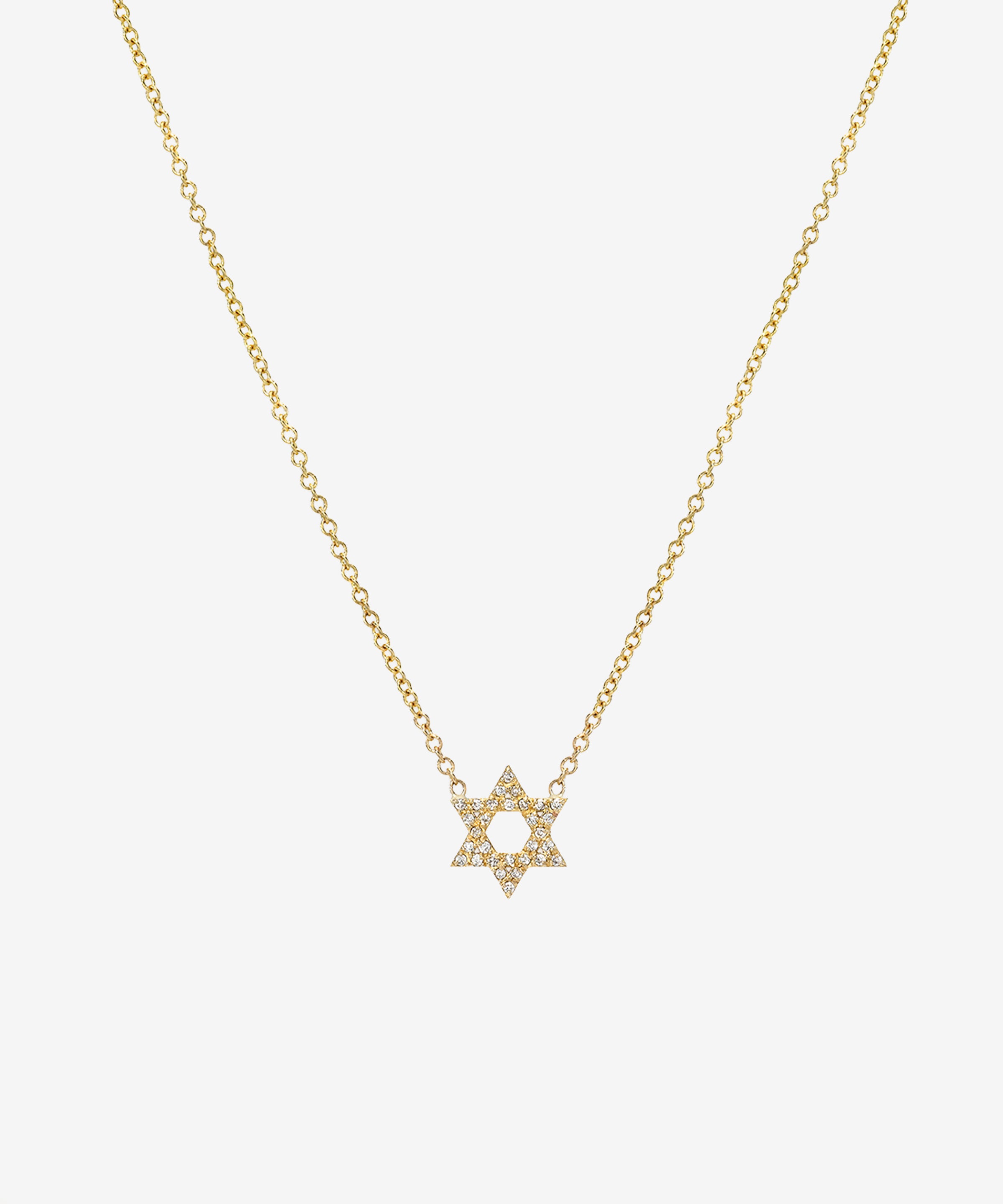 Diamond Open Star of David Necklace Zoe Lev Jewelry