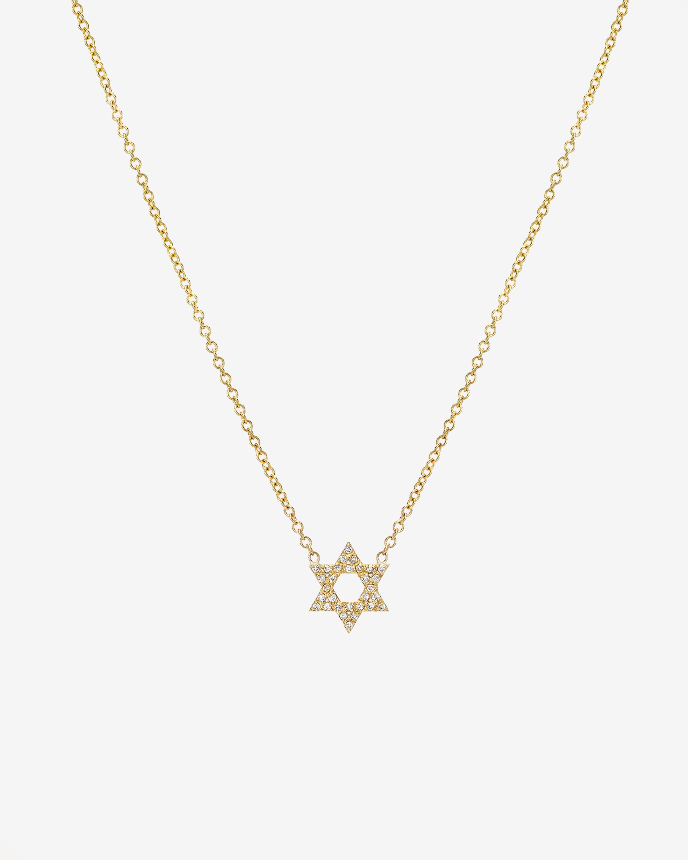 Diamond Open Star of David Necklace Zoe Lev Jewelry