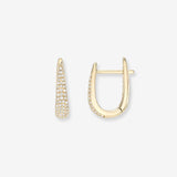 Diamond Pave Dome Claw Huggie Earrings Hoops & Huggies Zoe Lev Jewelry
