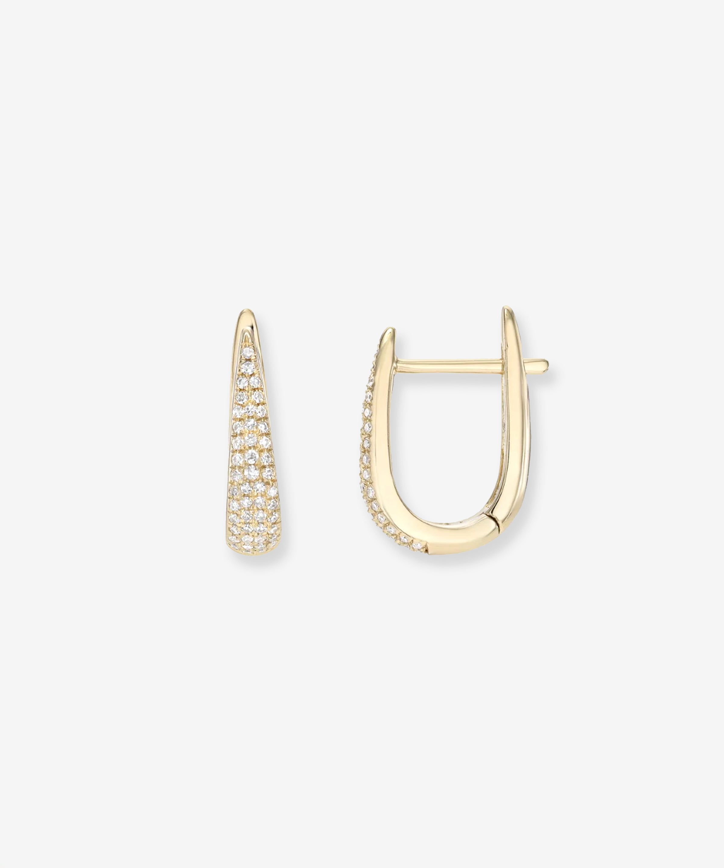 Diamond Pave Dome Claw Huggie Earrings Hoops & Huggies Zoe Lev Jewelry