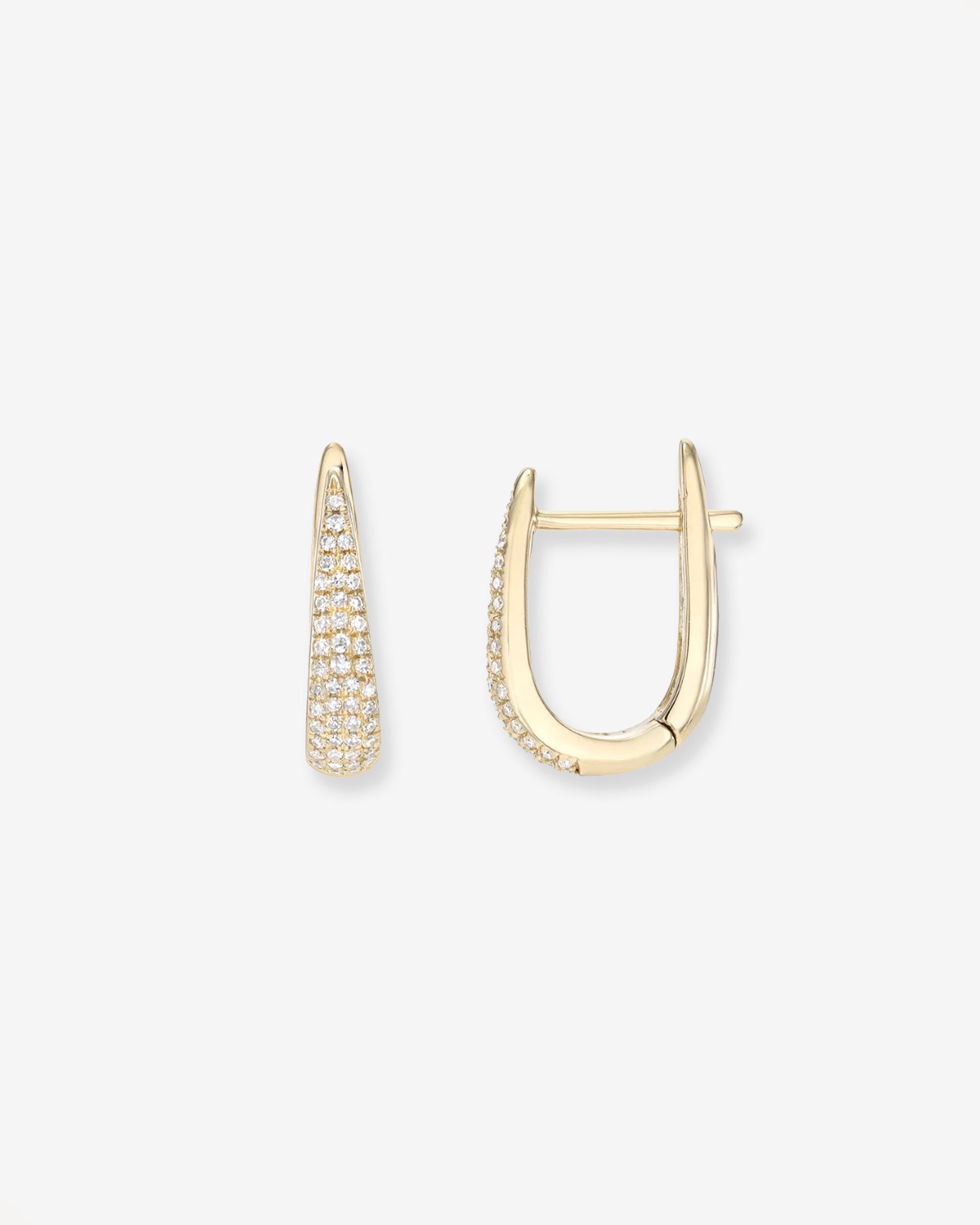 Diamond Pave Dome Claw Huggie Earrings Hoops & Huggies Zoe Lev Jewelry