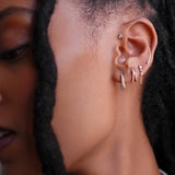 Diamond Split Huggie Earrings Hoops & Huggies Zoe Lev Jewelry