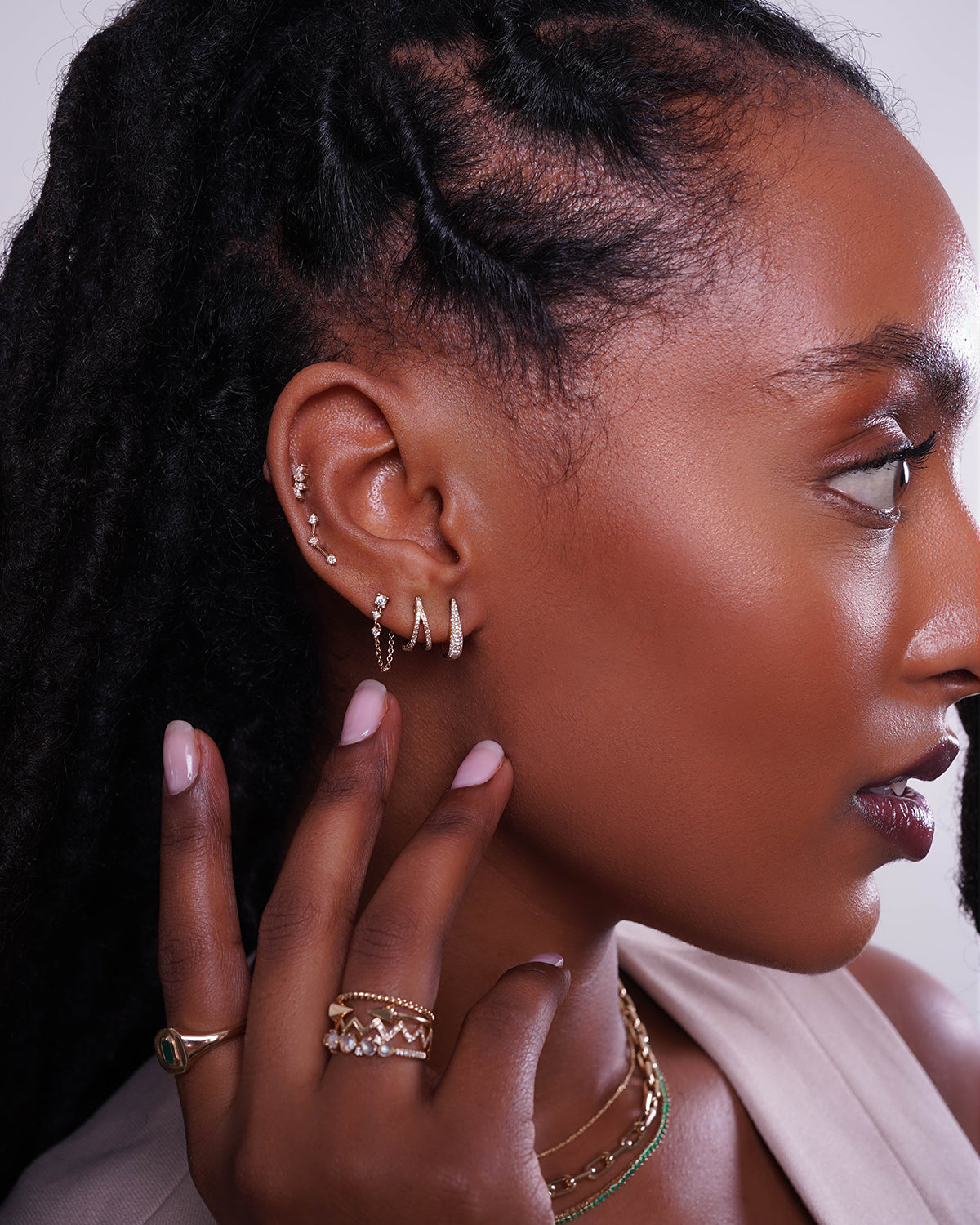 4 Marquise Diamond Stud Earrings Zoe Lev Jewelry