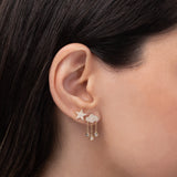 Diamond Pave Cloud and Star Stud Earrings SAMPLE SALE Zoe Lev Jewelry