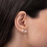 Diamond Pave Cloud and Star Stud Earrings SAMPLE SALE Zoe Lev Jewelry