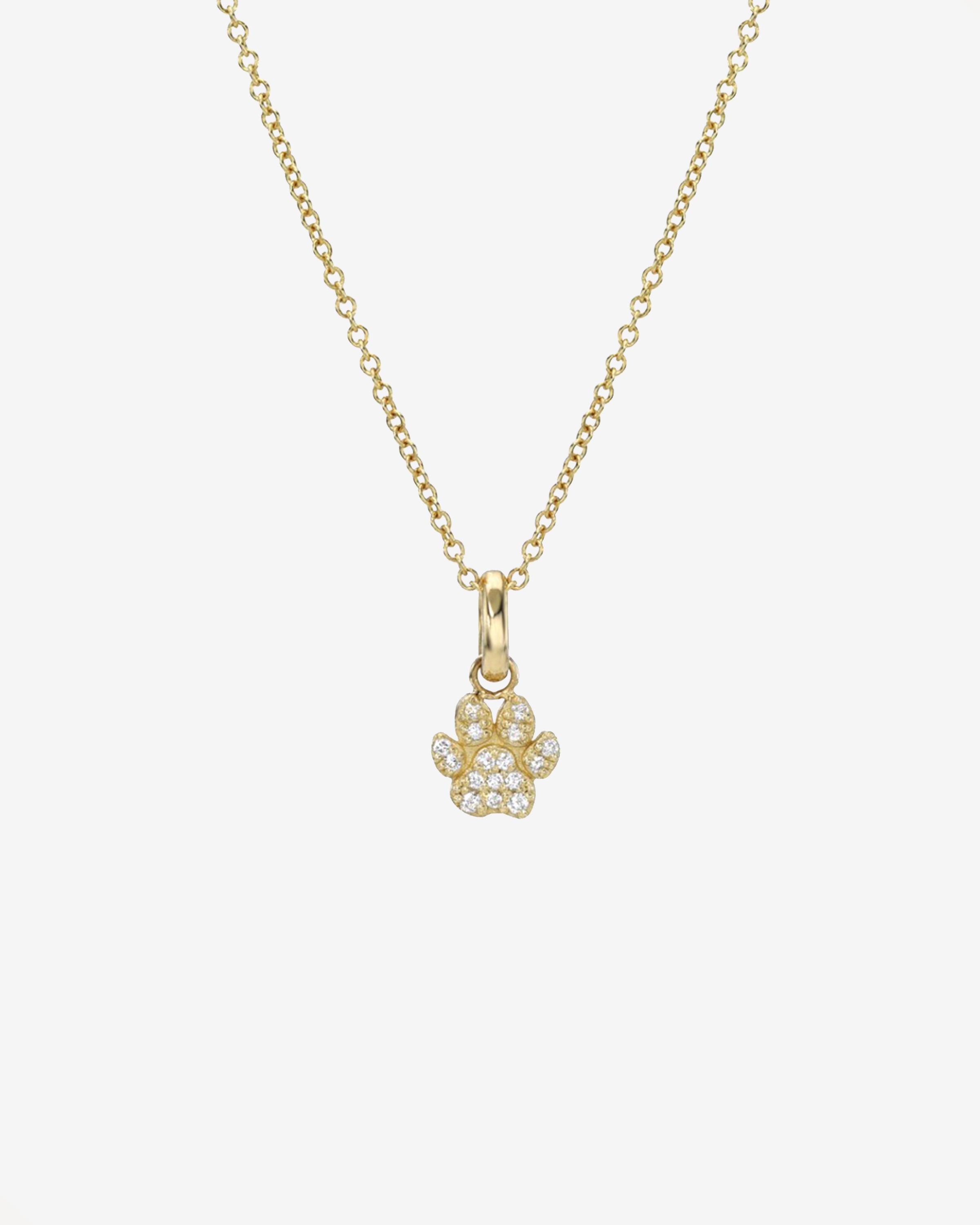 Diamond Paw Necklace Zoe Lev Jewelry
