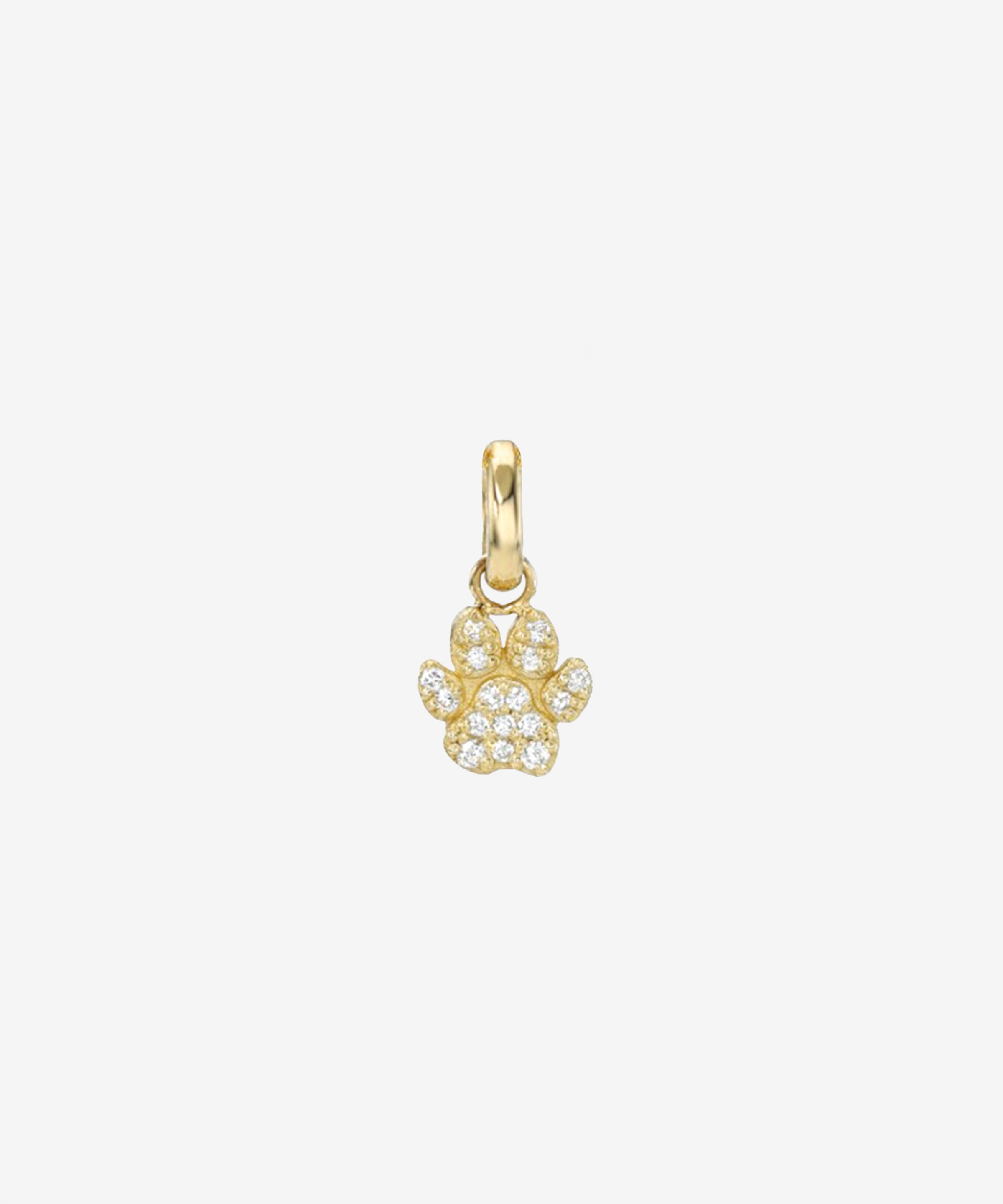 Diamond Paw Pendant Zoe Lev Jewelry